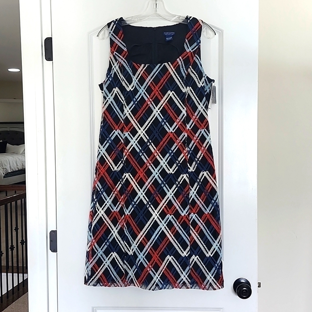 ❣️NWT DONCASTER COLLECTION❣️EMBROIDERED SHEATH DRESS 8❣️
